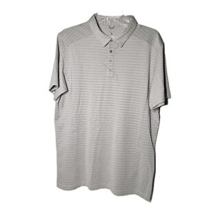 Kuhl AirKUHL Mens Size Medium Performance Polo Shirt Gray Wicking Stretch Ribbed